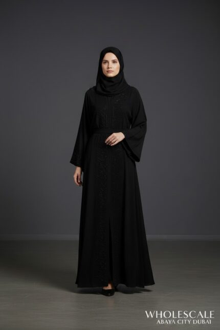 Black Flared Sleeve Abaya