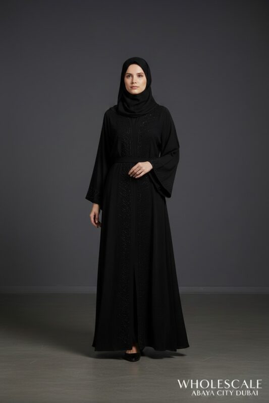 Black Flared Sleeve Abaya