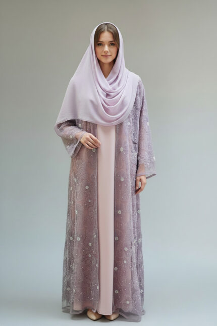 3D Floral Abaya