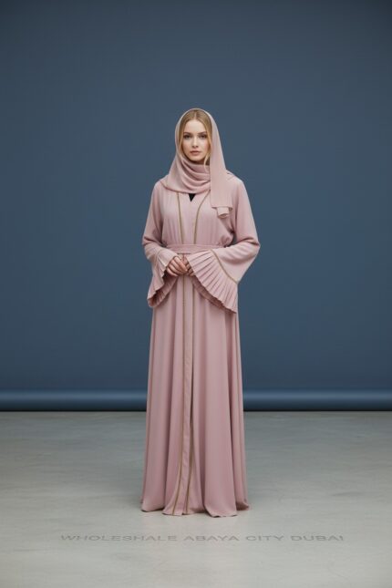 Pleated Sleeve Abaya