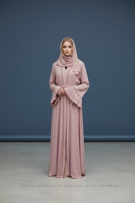 Pleated Sleeve Abaya